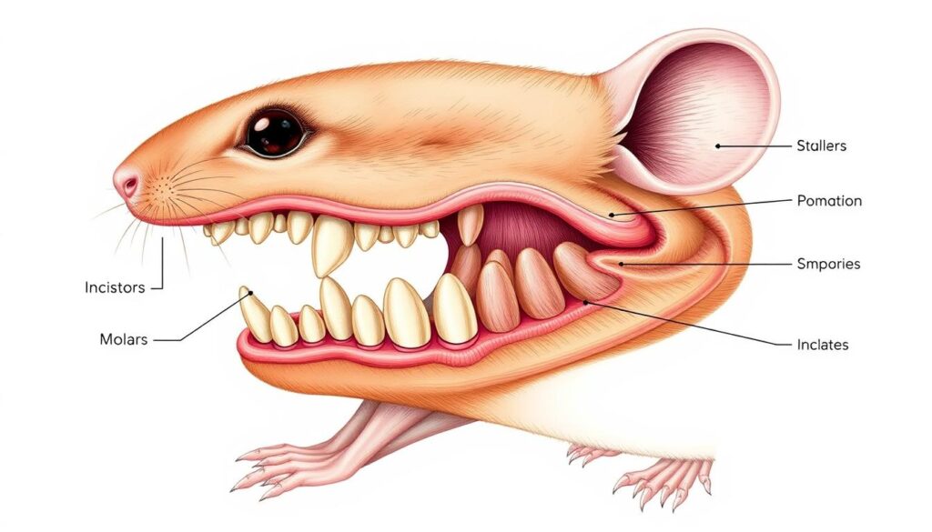 hamster teeth diagram labeled