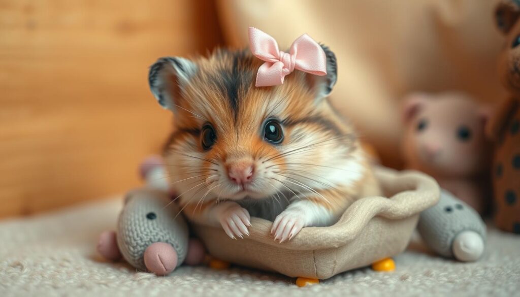 sad hamster meme with bow