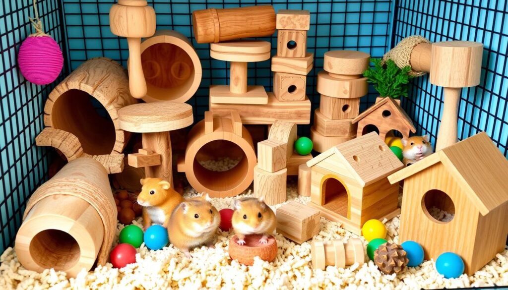 wooden hamster toys